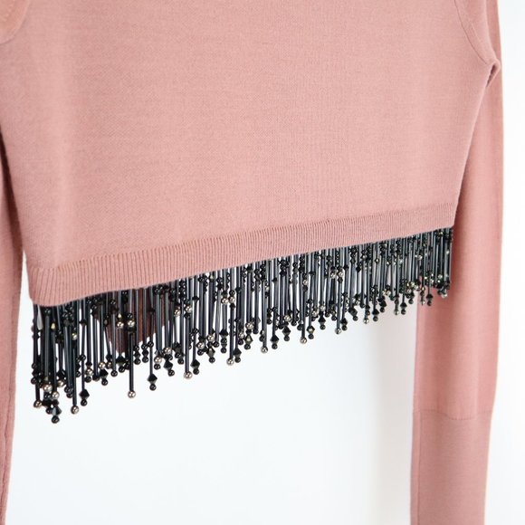 Dorothee Schumacher Cropped Bead Fringe Cardigan - Picture 5 of 5